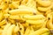 Banana. Piles of bananas selling at the market.