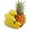 Banana and pineapple fruit