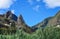 Banana plantation at Valle Gran Rey view, La Gomera landscape, Canary Islands