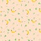 Banana and punctuation marks simple vetor seamless background. Textile pattern.