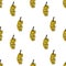 Banana seamless pattern by hand drawing on white backgrounds.