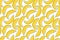 Banana seamless pattern. Hand drawn fresh fruit. Vector sketch background. Color doodle wallpaper. Exotic tropical print