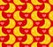 Banana sex pattern seamless. Bananas intercourse background. Fruits reproduction ornament. vector texture