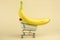 banana in a small supermarket cart