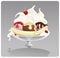 Banana split ice cream