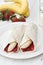 Banana and strawberry burritos