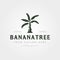 banana tree vintage logo vector symbol illustration design, banana tree silhouette logo design