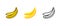 Banana vector web symbol design. Vector banana bunch line flat isolated icon. Yellow cartoon food logo symbol.