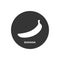 Banana white icon in trendy flat style. Vector