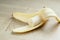 Banana on the wooden background. A banch of bananas over a wooden table