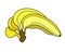 Bananas. Bunch of yellow ripe bananas - vector full color illustration. Sweet tropical healthy fruits - healthy food and vitamins.
