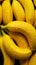 bananas close-up in water drops. Generative AI