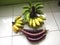 Bananas and eggplants is a traditional fruit and vegetables