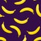 Bananas seamless pattern. pop art bananas pattern. Tropical abstract background with banana. Colorful fruit pattern of yellow
