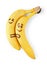 Bananas with smiley faces, couple in love concept