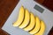 bananas on weighing machine