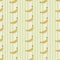 Bananas yellow fruits with light beige vertical stripes seamless vector pattern