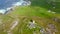 Banba's Crown aerial view, Malin Head, Ireland's northernmost point, Wild Atlantic Way. Co. Donegal