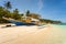 Banca boat at a beautiful beach in Modessa Island,Philippines