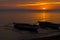 Banca Boats at Sunset on Beach