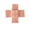 Band-aid plaster in cross shape isolated on a white background,