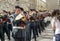 Band of bugles and drums City of Zamora in the Holy Week procession La borriquita, on Palm Sunday in Zamora, Spain.