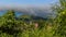 A band of cloud hangs over the volcano, Mount Pelee in Martinique