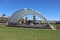 A Band Shell Frames a Lift Bridge