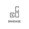 Bandage flat icon or logo for web design.