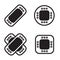 Bandage icon in four variations. Vector eps 10.