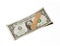 Bandage on one dollar bill on world financial economical crisis