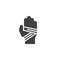 Bandaged hand vector icon