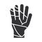 Bandaged hand, world disability day, silhouette icon design