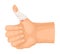 Bandaged Thumb Finger Because of Injury or Wound Vector Illustration