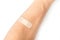 Bandaid on the Arm isolate background