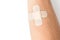 Bandaid on the Arm isolate background