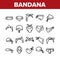 Bandana Hats Collection Elements Icons Set Vector