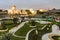 BANDAR SERI BEGAWAN, BRUNEI - FEBRUARY 26, 2018: Mahkota Jubli Emas Park and Omar Ali Saifuddien Mosque in Bandar Seri