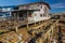 BANDAR SERI BEGAWAN, BRUNEI - FEBRUARY 27, 2018: Rubbish in Kampong Ayer water town in Bandar Seri Begawan, capital of