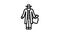bandit man line icon animation