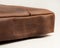 Bandmade brown leather seat cushion with hook-and-loop fastener