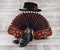 Bandoneon, tango dance shoes and male hat