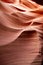 Bands of colored rock on the walls of Antelope Canyon