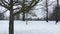 Bandstand Kensington Gardens in the snow