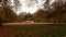 Bandstand in Southwark Park, London in autumn