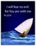 Baner ship in the stormy sea. Realistic boat wave sail. Christian text from the Bible. Vector graphics for the church.