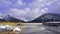 Banff National Park beautiful landscape, Vermilion Lakes frozen in winter.