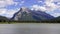 Banff National Park beautiful landscape, Vermilion Lakes and Mount Rundle in summer time