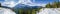 Banff National Park beautiful mountain landscape. Panorama view Mount Rundle valley. Hoodoos Viewpoint, Canadian Rockies.