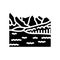 banff national park glyph icon vector illustration